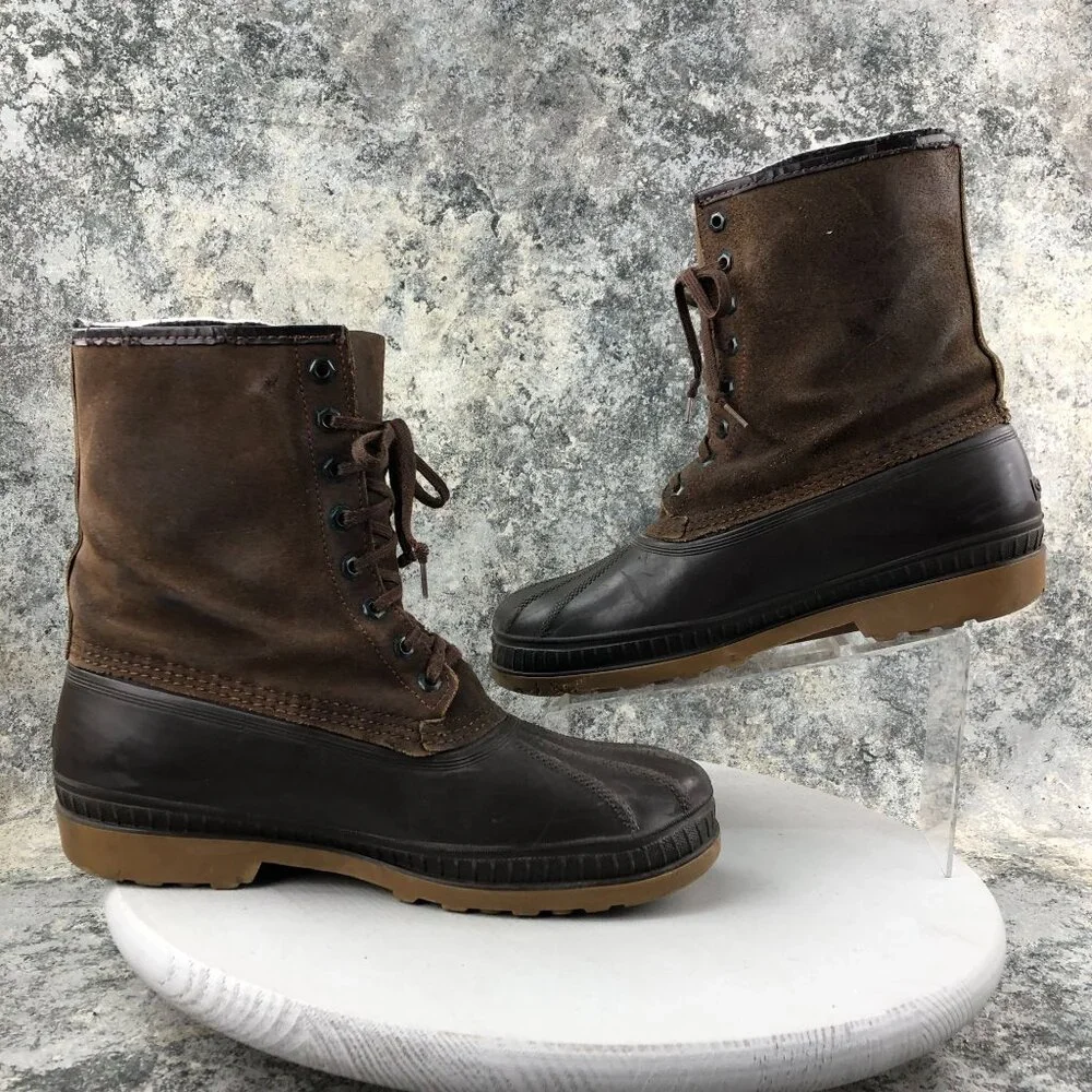Sorel Men's Size 11 Kaufman Canada Ice Pac Wool Lined Lace-Up Winter Boots FAIR